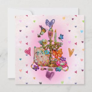 Tarjeta Festiva Mono Pastel
