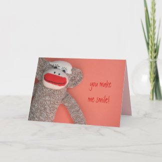 Tarjeta Festiva Mono sonriente