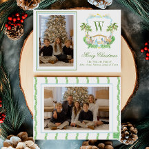 Monograma de acuarela Escudo de natividad inicial