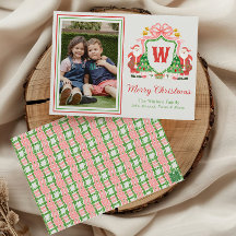 Monograma de acuarela Escudo inicial