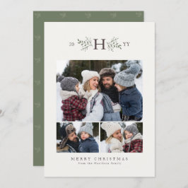 Tarjeta Festiva Monograma ruso tres foto