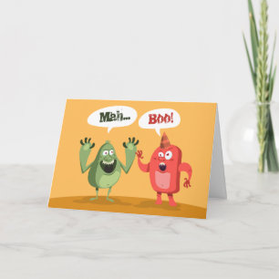 Tarjeta Festiva Monster Mah Boo Pun Día de San Valentín