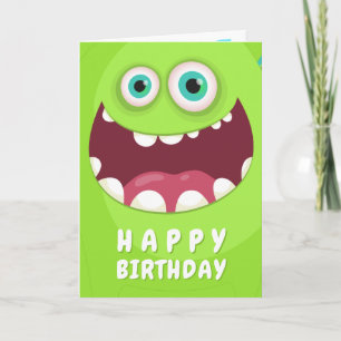 Tarjeta Festiva Monstruo divertido