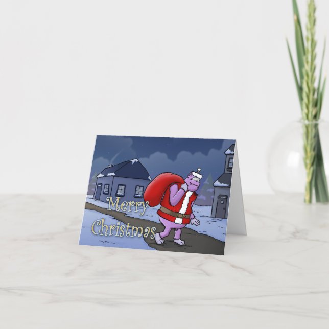 Tarjeta Festiva Monstruo Navidades Miracle Holiday Card (Anverso)