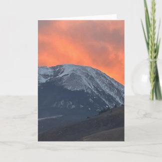 Tarjeta Festiva Montaña en llamas