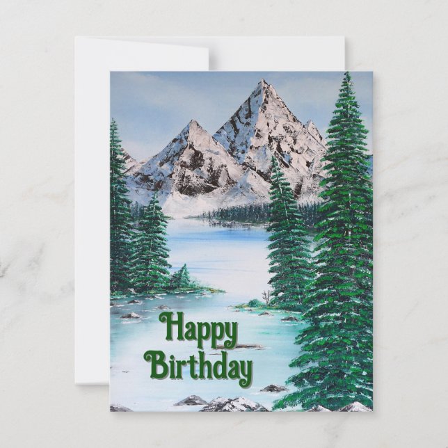 Tarjeta Festiva Montaña fría (Anverso)