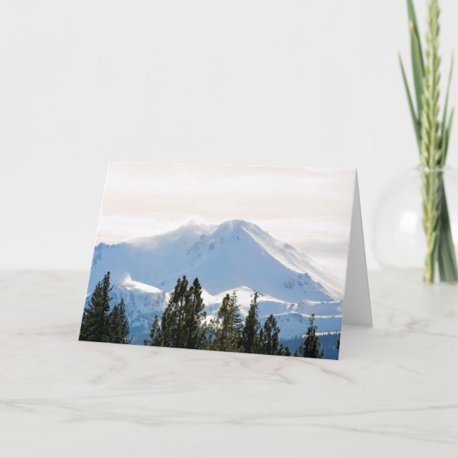 Tarjeta Festiva Montaña nevada (Anverso)