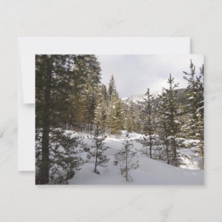 Tarjeta Festiva Montaña nevada de invierno en Montana