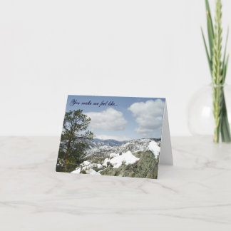 Tarjeta Festiva Montaña rocosa alta