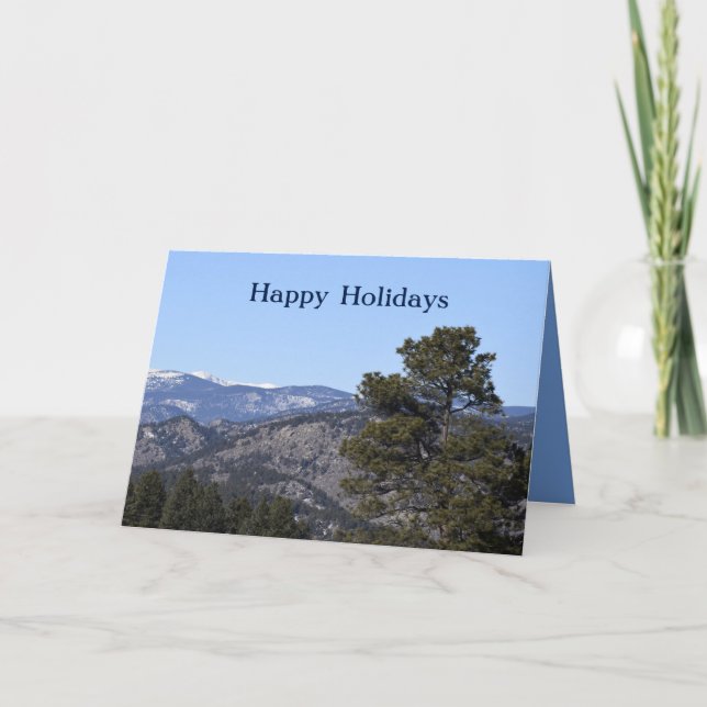 Tarjeta Festiva Montañas Colorado (Anverso)