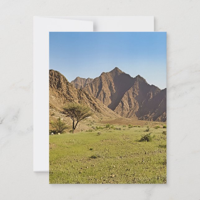 Tarjeta Festiva Montañas empantanadas / Hacia montañas (Anverso)