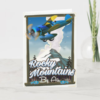 Tarjeta Festiva Montañas rocosas por aire!