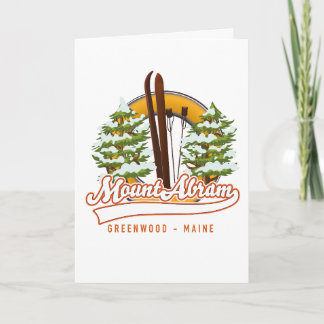 Tarjeta Festiva Monte de esquí Abram Greenwood