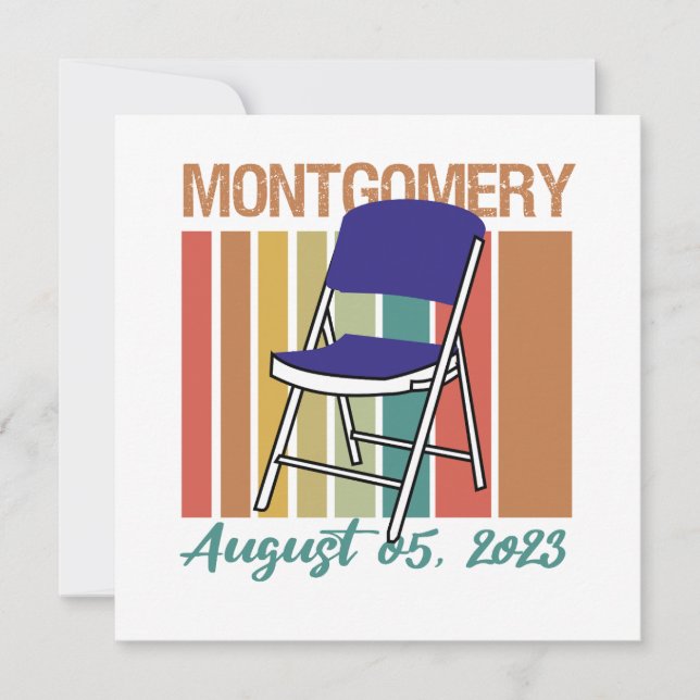 Tarjeta Festiva Montgomery Brawl Folding Chair Agosto 5 2023 (Anverso)
