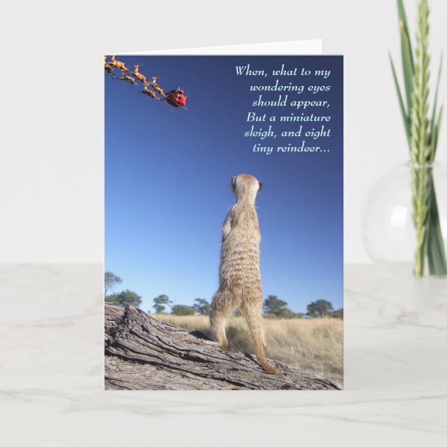 Tarjeta Festiva Moomins con Santa - saludos 1 de las estaciones (Anverso)