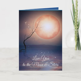 Tarjeta Festiva Moon & Stars te aman romántico doblado