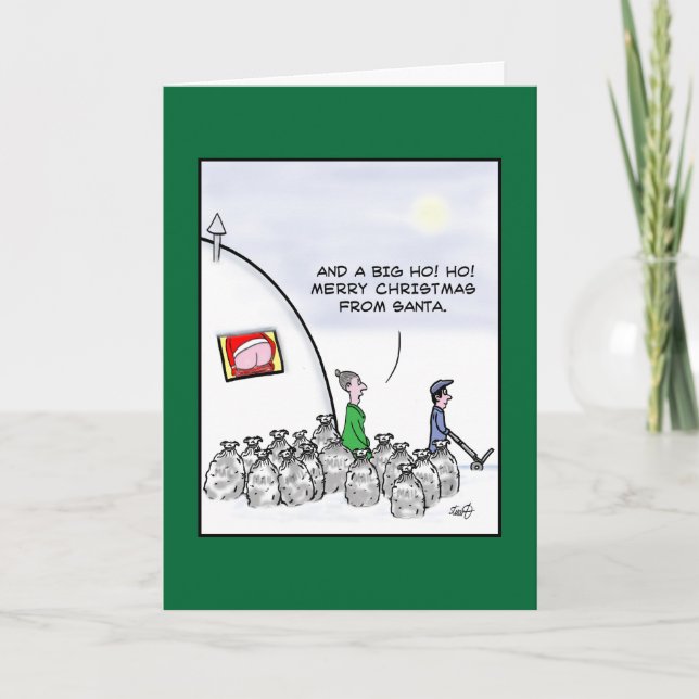 Tarjeta Festiva Mooning Santa (Anverso)