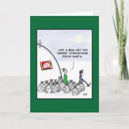 Tarjeta Festiva Mooning Santa