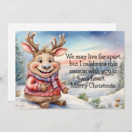 Tarjeta Festiva Moose Far Apart