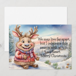 Tarjeta Festiva Moose Far Apart