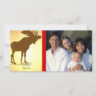 Tarjeta Festiva Moose Navidades