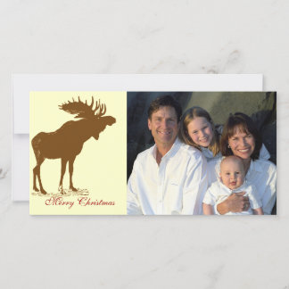 Tarjeta Festiva Moose Navidades