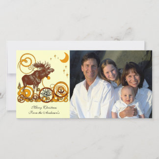 Tarjeta Festiva Moose Navidades