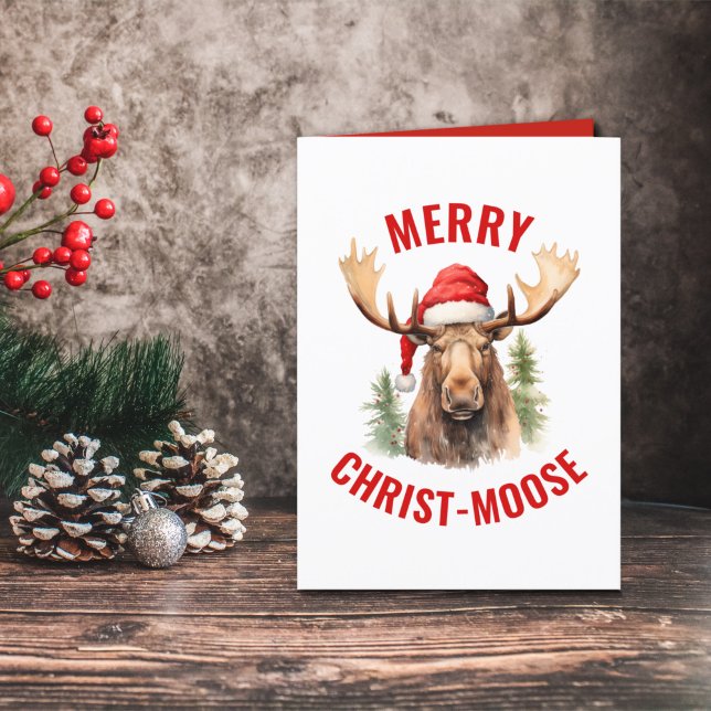 Tarjeta Festiva Moose, Navidades divertidos y divertidos de Feliz  (Subido por el creador)