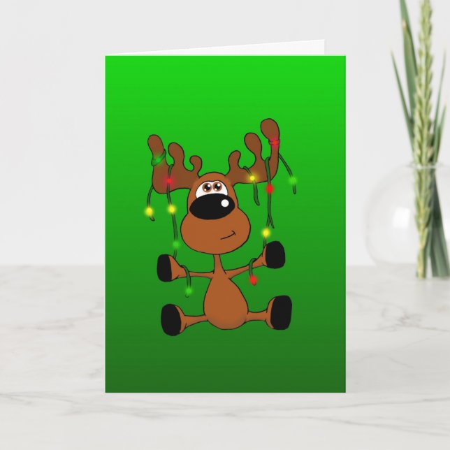 Tarjeta Festiva Moose, Navidades torcidos (Anverso)