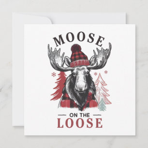 Tarjeta Festiva Moose On the Loose