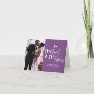 Tarjeta Festiva Morado, casado y morado, Navidades, foto