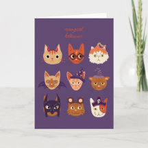 Morado de gatos meowgicos de Halloween