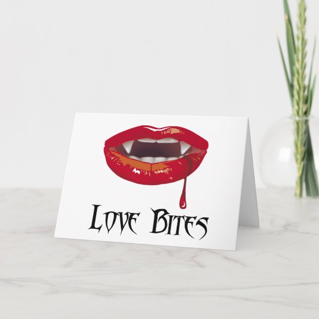 Tarjeta Festiva Mordeduras de amor (Anverso)