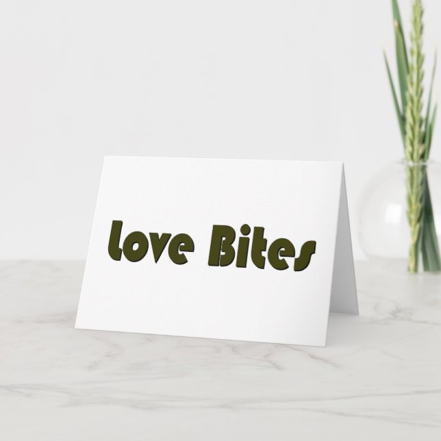 Tarjeta Festiva Mordeduras de amor (Anverso)
