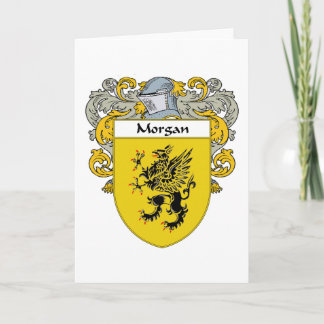 Tarjeta Festiva Morgan Coat of Arms (Mantled)