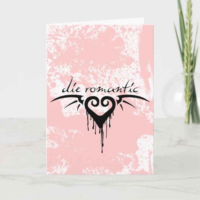 Tarjeta Festiva morir romántico (Anverso)