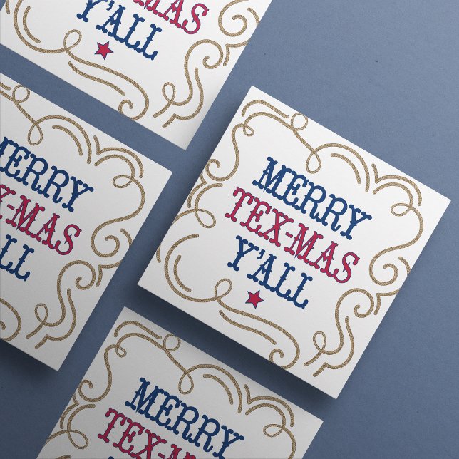 Tarjeta Festiva Moro rojo y azul tex-Mas y'all (Subido por el creador)
