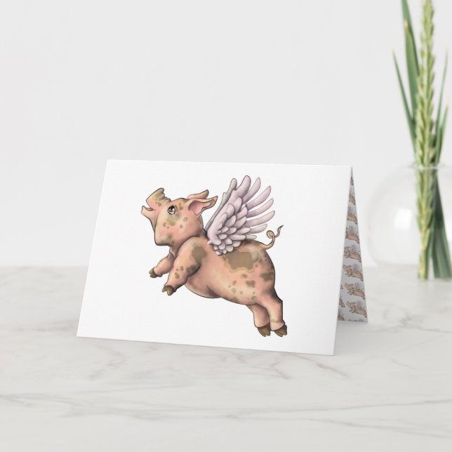 Tarjeta Festiva Mosca de cerdos (Anverso)