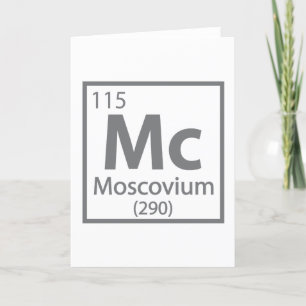 Tarjeta Festiva Moscovium - Mesa Periódica de Ciencia Rusa