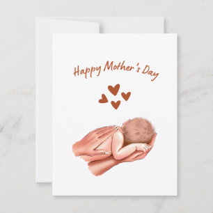 Tarjeta Festiva Mother and Baby Printable Mothers day Card