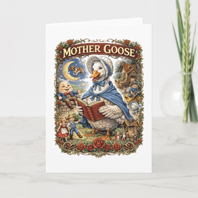Tarjeta Festiva Mother Goose (Anverso)
