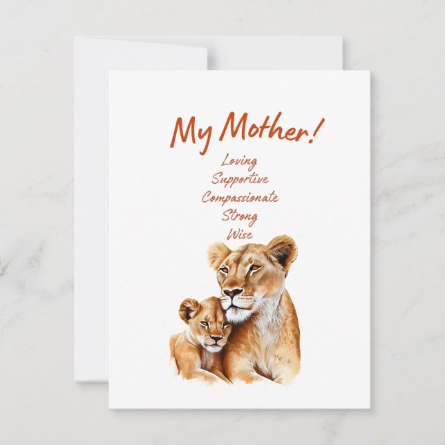 Tarjeta Festiva Mother's day Card    (Anverso)