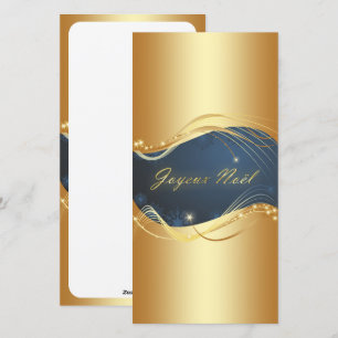 Tarjeta Festiva Motif de Noël o avec fond bleu