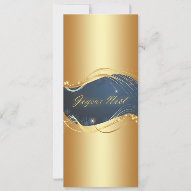 Tarjeta Festiva Motif de Noël o avec fond bleu (Anverso)