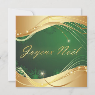 Tarjeta Festiva Motif de Noël o avec fond vert