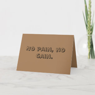 Tarjeta Festiva Motivación de gimnasio Texto personalizado y marró