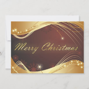Tarjeta Festiva Motivo de los Navidades dorados con antecedentes r