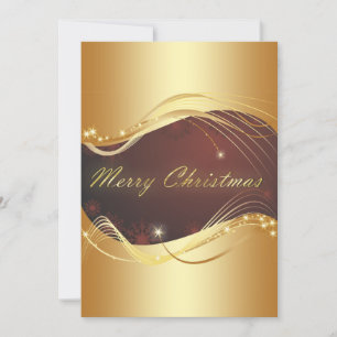 Tarjeta Festiva Motivo de los Navidades dorados con antecedentes r