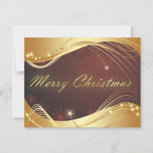 Tarjeta Festiva Motivo de los Navidades dorados con antecedentes r