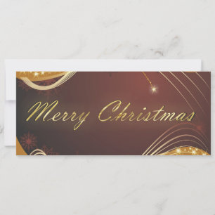 Tarjeta Festiva Motivo de los Navidades dorados con antecedentes r